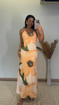 Vestido Maria – Tule Floral com Amarração nas Costas