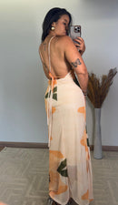 Vestido Maria – Tule Floral com Amarração nas Costas