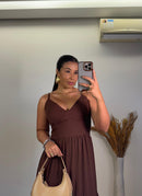 Vestido Millena -  Viscolinho Alcinha Regulável