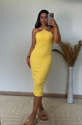 Vestido Lila - Midi com Costas Abertas