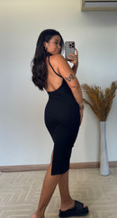 Vestido Lila - Midi com Costas Abertas