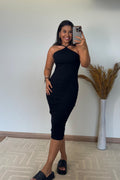 Vestido Lila - Midi com Costas Abertas