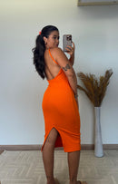 Vestido Lila - Midi com Costas Abertas