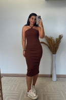 Vestido Lila - Midi com Costas Abertas