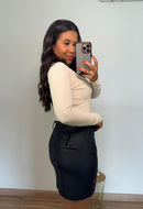 Saia Valentina em Couro – Modelagem Premium