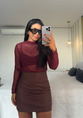 Blusa de Tule Manga Longa