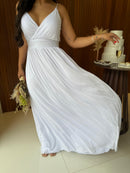 Vestido Paris Branco - Vestido Branco Longo Tule