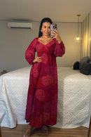 Vestido Ivana - Viscolinho Manga Longa Longo