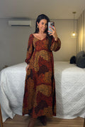Vestido Ivana - Viscolinho Manga Longa Longo