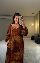 Vestido Ivana - Viscolinho Manga Longa Longo