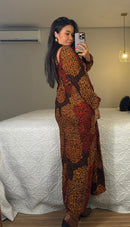 Vestido Ivana - Viscolinho Manga Longa Longo