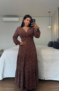 Vestido Cecília Floral Manga Longa