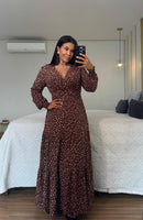 Vestido Cecília Floral Manga Longa