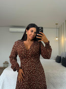 Vestido Cecília Floral Manga Longa