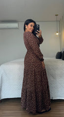 Vestido Cecília Floral Manga Longa
