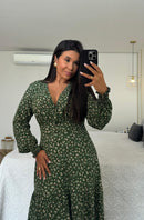 Vestido Cecília Floral Manga Longa