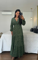 Vestido Cecília Floral Manga Longa