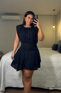 Vestido Zara Chiffon Franzido com Babados