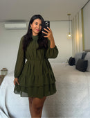 Vestido Bel Manga Longa Fluida