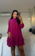Vestido Bel Manga Longa Fluida