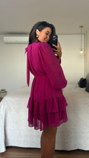 Vestido Bel Manga Longa Fluida
