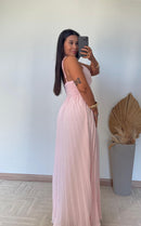 Vestido Thay Liso - Crepinho Plissado Liso