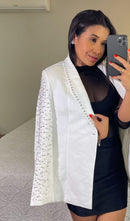 Blazer Luxo – Alfaiataria Premium e Manga Bordada