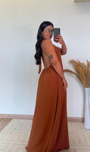 Vestido Lara – Vestido Longo Duna Decote Costas