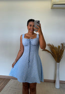 Vestido Lud Curto -Viscolinho Lastex nas Costas