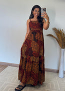Vestido Suellen -Viscolinho Longuete