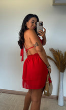 Vestido Isadora Lastex - Chiffon Costas Abertas