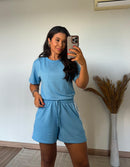 Conjunto Mila - em Malha com Listras Laterais