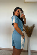 Conjunto Mila - em Malha com Listras Laterais
