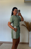 Conjunto Mila - em Malha com Listras Laterais