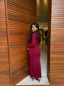 Vestido Lurian – Midi Canelado com Fenda