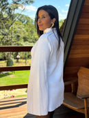 Casaco Capa Louise Tricot Branco