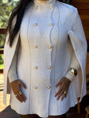 Casaco Capa Louise Tricot Branco