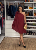 Vestido Mia- Ombro Só Flor Chifon