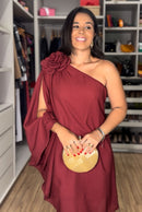 Vestido Mia- Ombro Só Flor Chifon