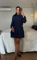 Vestido Bel Manga Longa Fluida