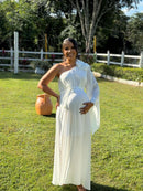 Vestido Mia Longo- Ombro só em Chiffon