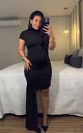 Vestido Jaque com Aplicação Lateral